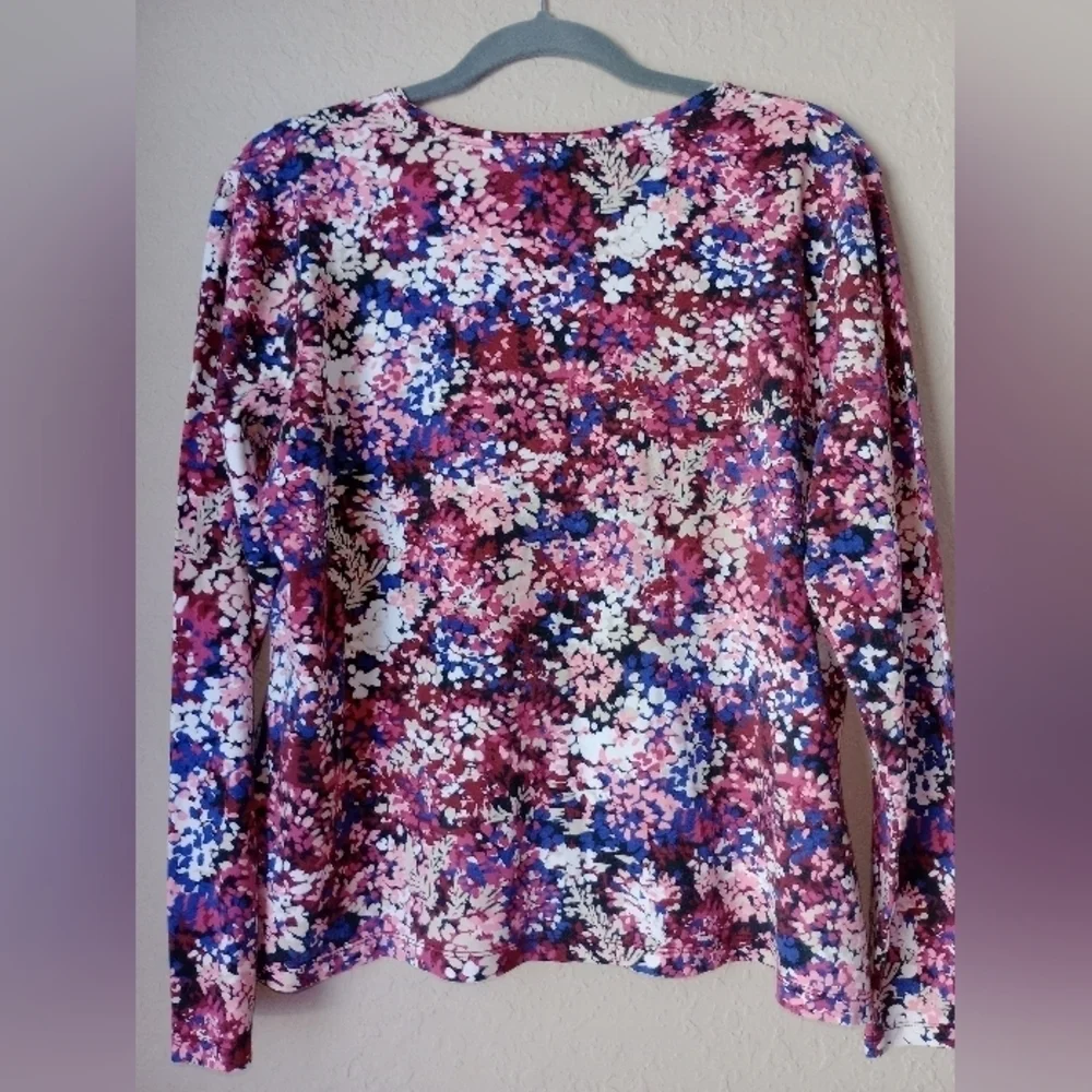Croft & Barrow floral blouse/Top size XL - Picture 5 of 8